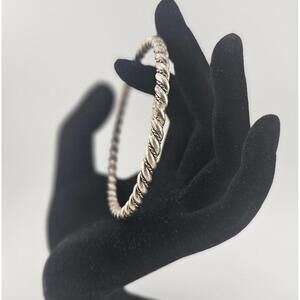 Heavy Sterling Silver Twisted Bangle Bracelet